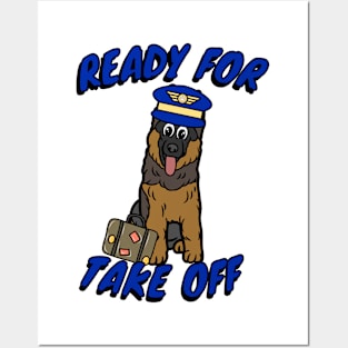 Funny Pilot Guard Dog Posters and Art